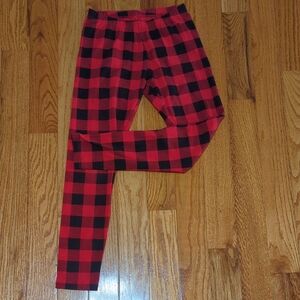 Cat & Jack Red and Black Checkered Leggings